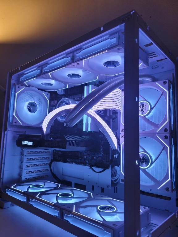 Gaming Desktop Lian Li O11 Snow Edition I5 f Rtx3060 Ti Build Computers Tech Desktops On Carousell