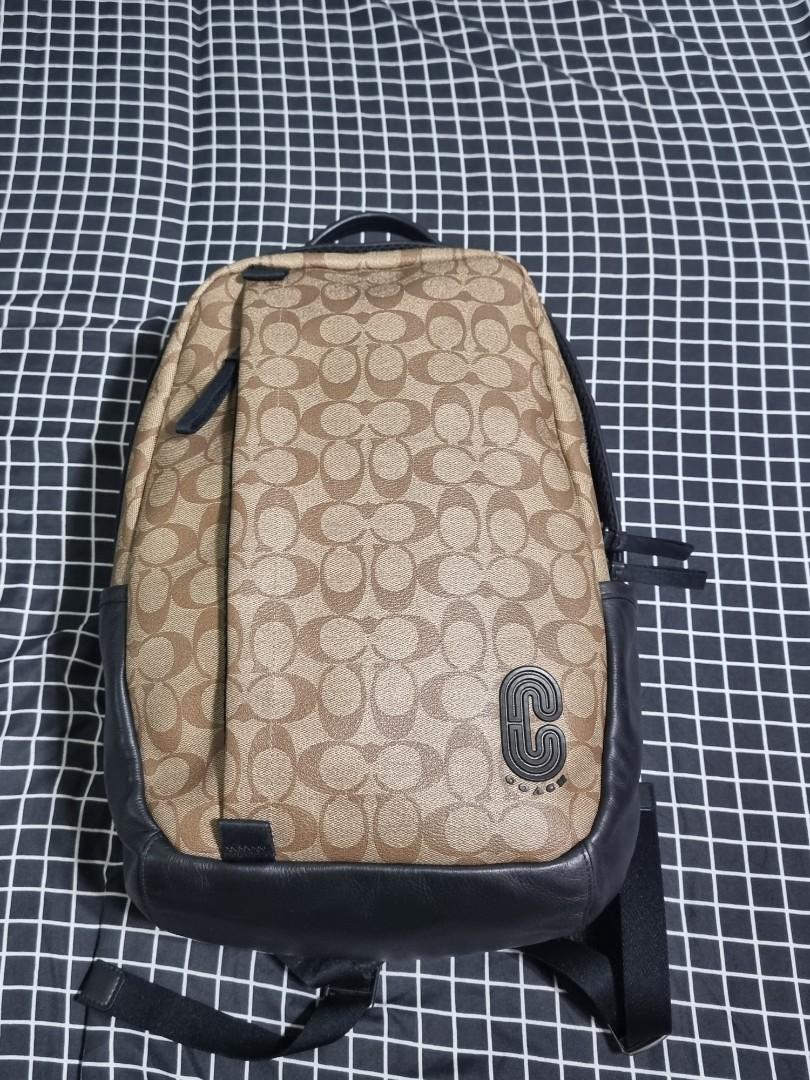 Genuine Coach Edge Backpack in Signature Canvas, Men's Fashion, Bags