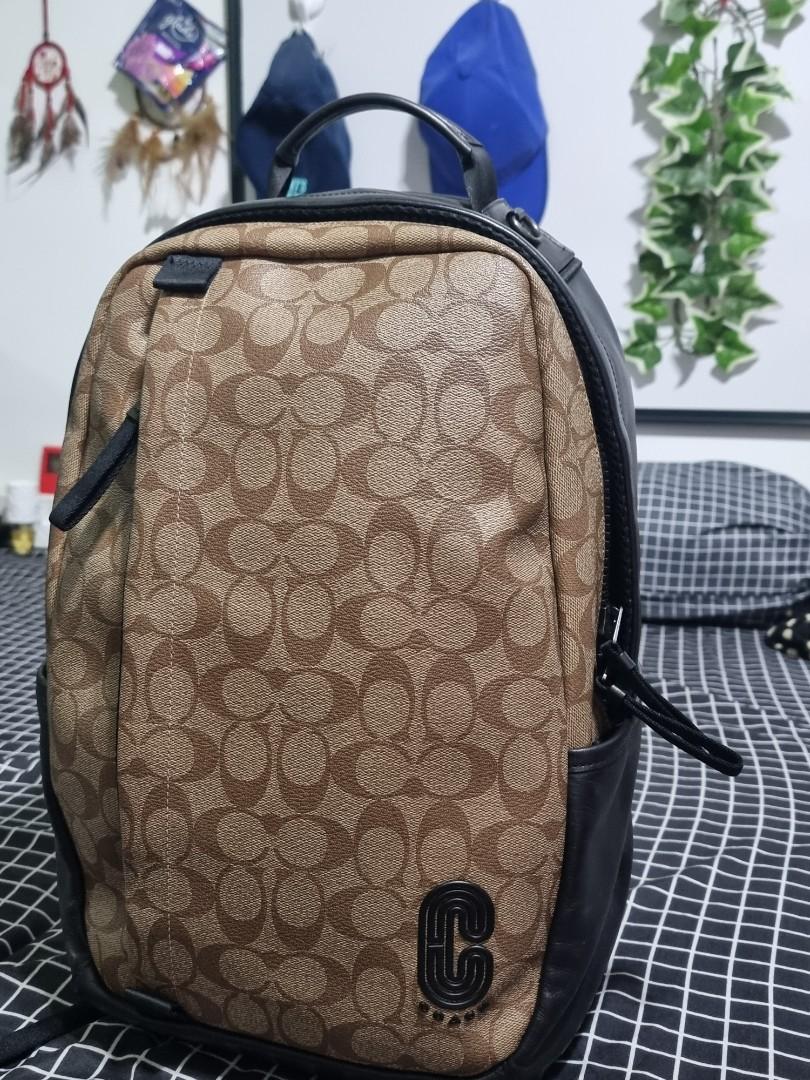 Genuine Coach Edge Backpack in Signature Canvas, Men's Fashion, Bags