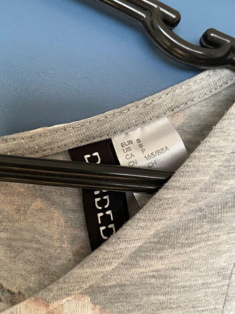 Grey Floral Mini Dress, Women's Fashion, Dresses & Sets, Dresses on