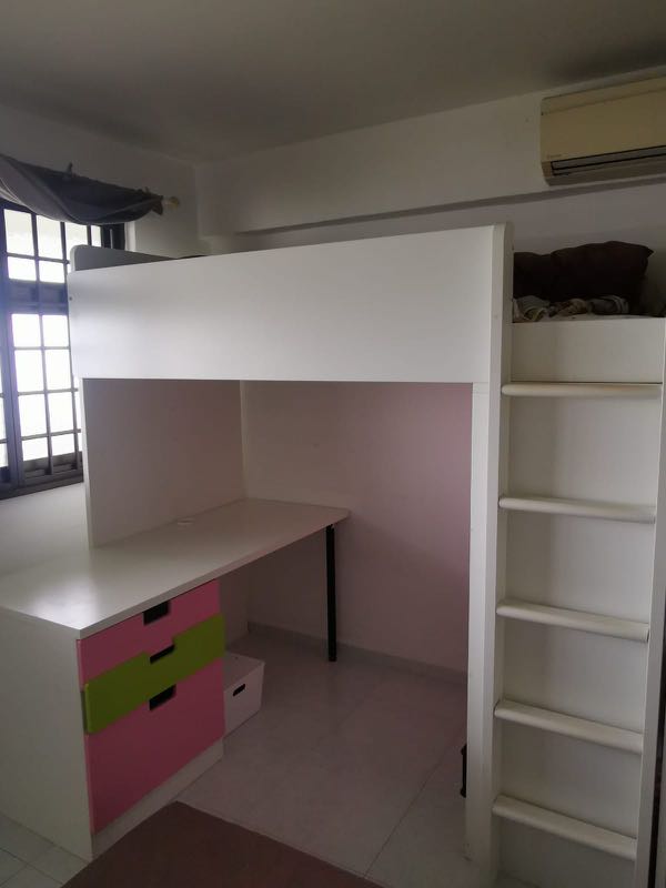 IKEA loft bed (includes delivery), Furniture & Home Living, Furniture