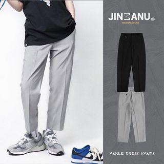 Jin select 彈性 九分 西裝褲 灰色