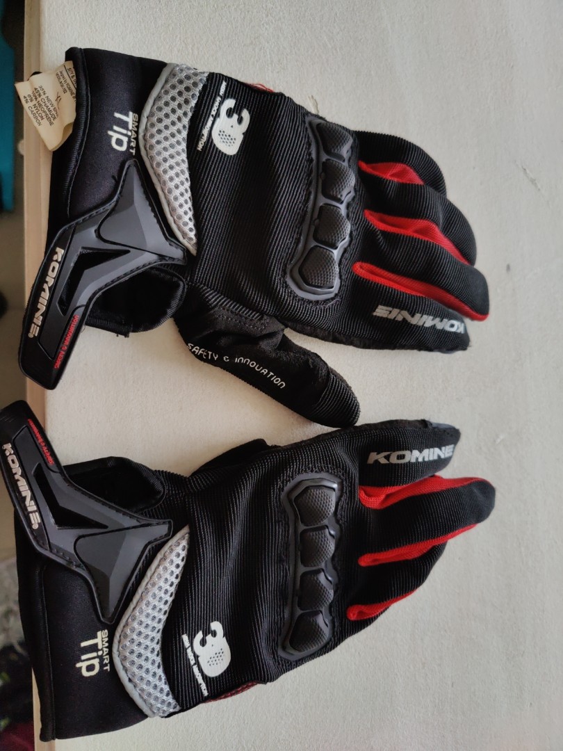 Komine GK 162 gloves, Motorcycles, Motorcycle Apparel on Carousell