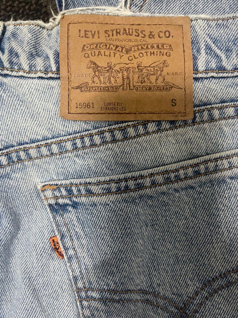 Vintage Orange Tab Levi's 562 Loose Student Distressed