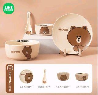 Line Friends Ceramic Set