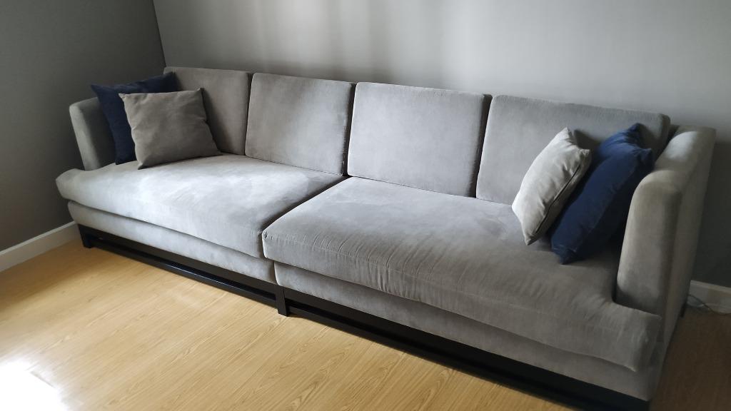 LONG SOFA COUCH SALON CHAIR LOUNGE COFFEE SHOP, Furniture & Home Living