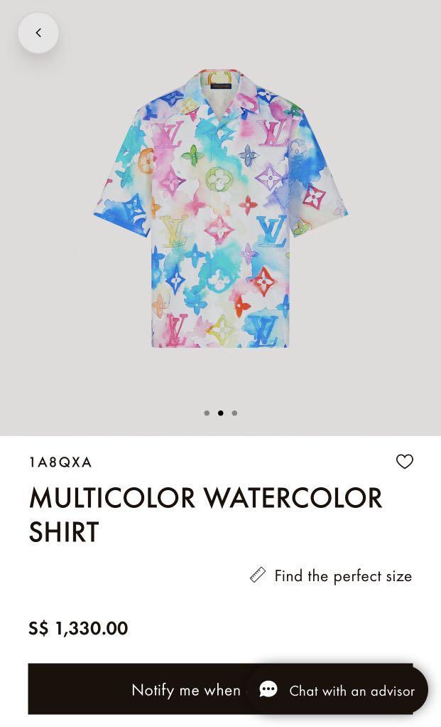 multicolor watercolor shirt louis vuittons