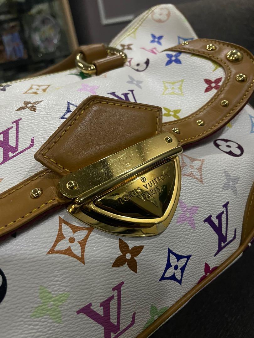 AUTHENTIC LOUIS VUITTON RITA WHITE MULTI COLOR MONOGRAM LV