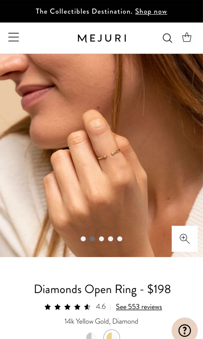 Mejuri diamonds open ring sale