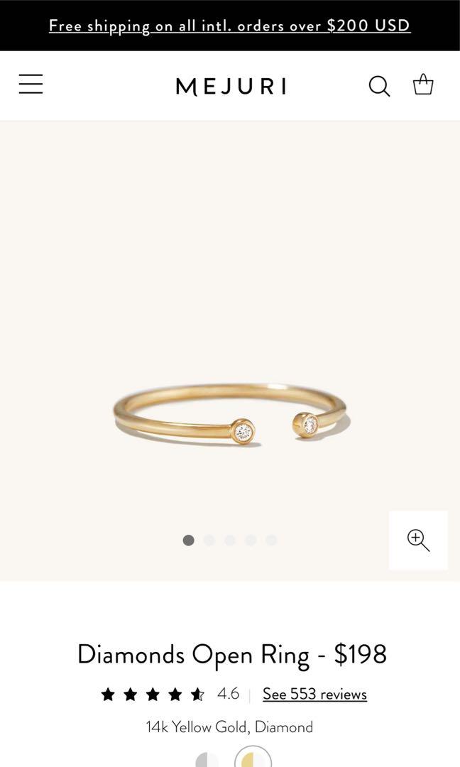 Mejuri diamonds open ring sale
