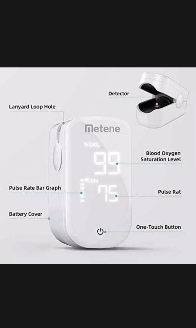 Metene Pulse Oximeter Fingertip, Blood Oxygen Saturation Monitor with Accurate Fast Spo2 Reading