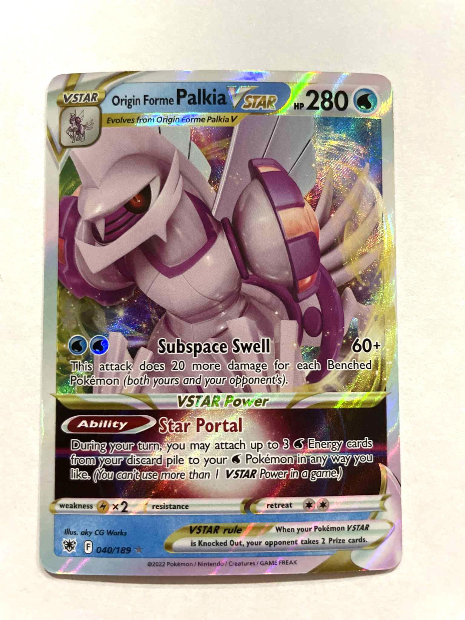 [MINT] Origin Forme Palkia VStar Pokemon TCG ASTRAL RADIANCE BOOSTER
