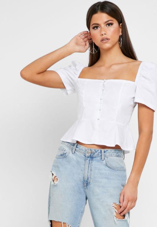Missguided Peplum Top Women s Fashion Tops Blouses on Carousell
