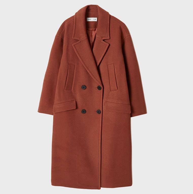 Mixxo Winter Wool Long Coat Orange