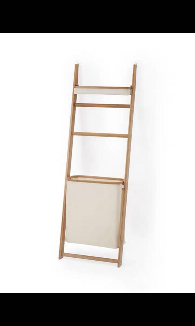 MUJI inspired Wooden Clothes Rack/Laundry Basket/Shelving Unit