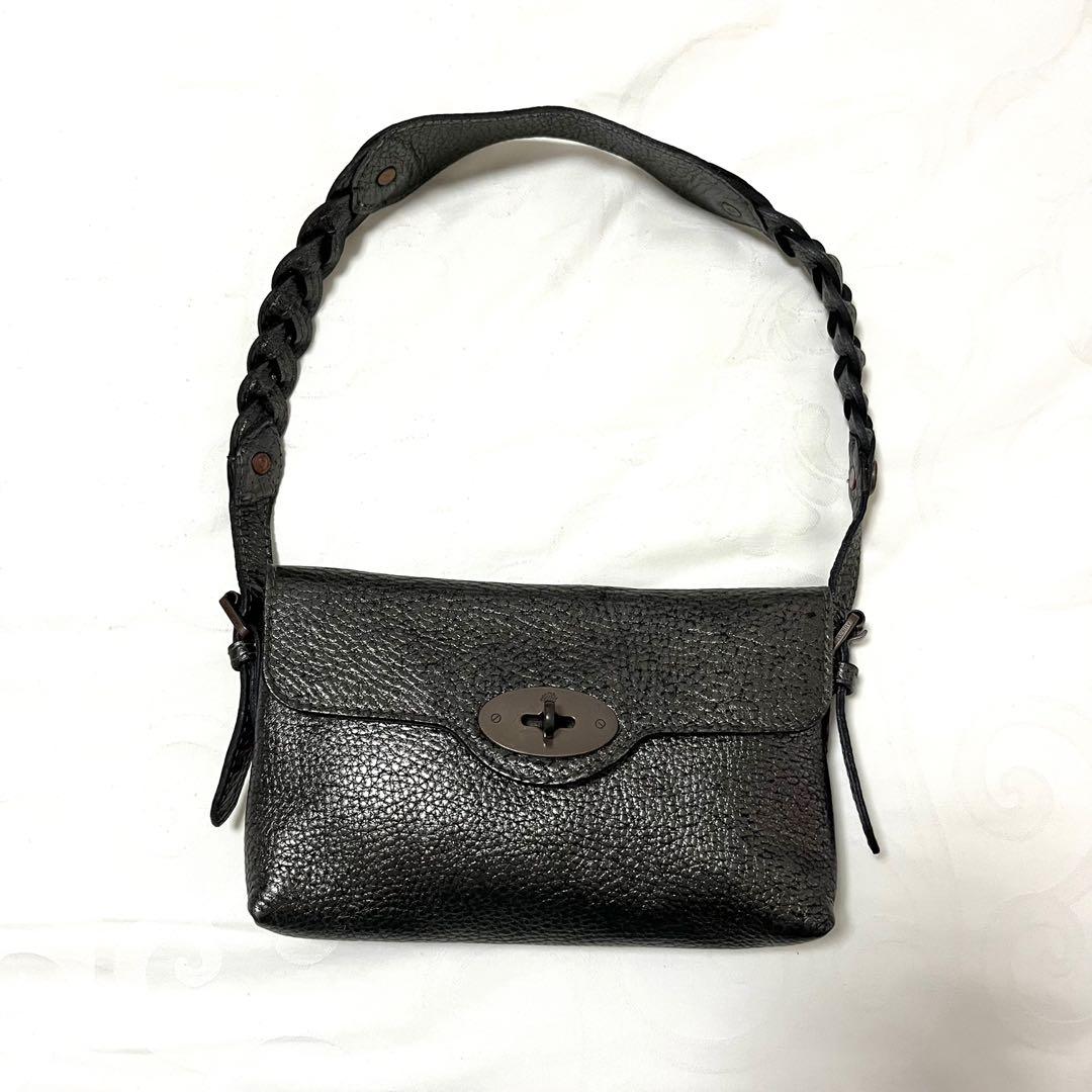 Leather clutch bag Mulberry Grey in Leather - 12000283
