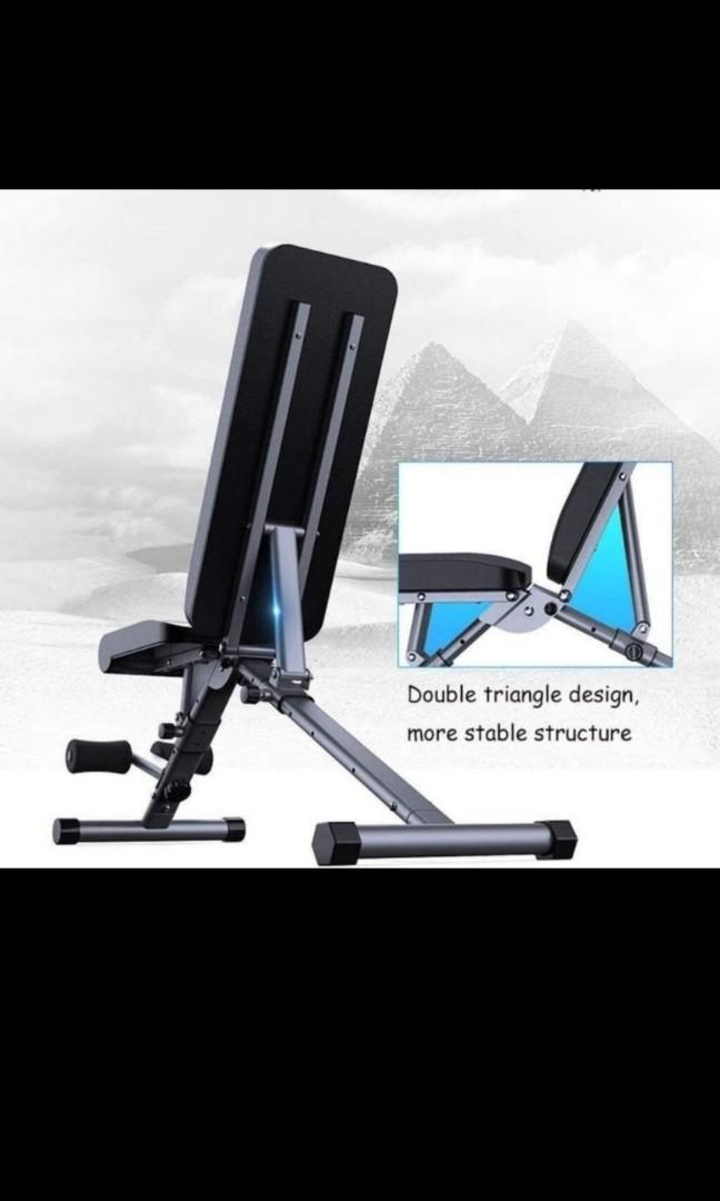 MultiFunctional Foldable Adjustable Power Dumbbell Gym Bench, Sports