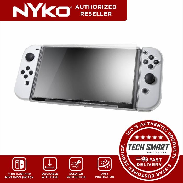 Nyko Thin Case Dockable Protective Case for Nintend Switch OLED with Tempered Glass Screen Protector (Category: Cases & Covers) located in Manila. Submitted by techsmartph (Listing ID 1171942908, Image 1). Description: * Protects the exterior of the Nintendo Switch™ OLED and Joy-Cons * Joy-Cons can be removed while Thin Case is attached * Keep Thin Case attached while docking the Nintendo Switch™ OLED * Includes one tempered glass screen protecto