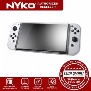 Nyko Thin Case Dockable Protective Case for Nintend Switch OLED with Tempered Glass Screen Protector