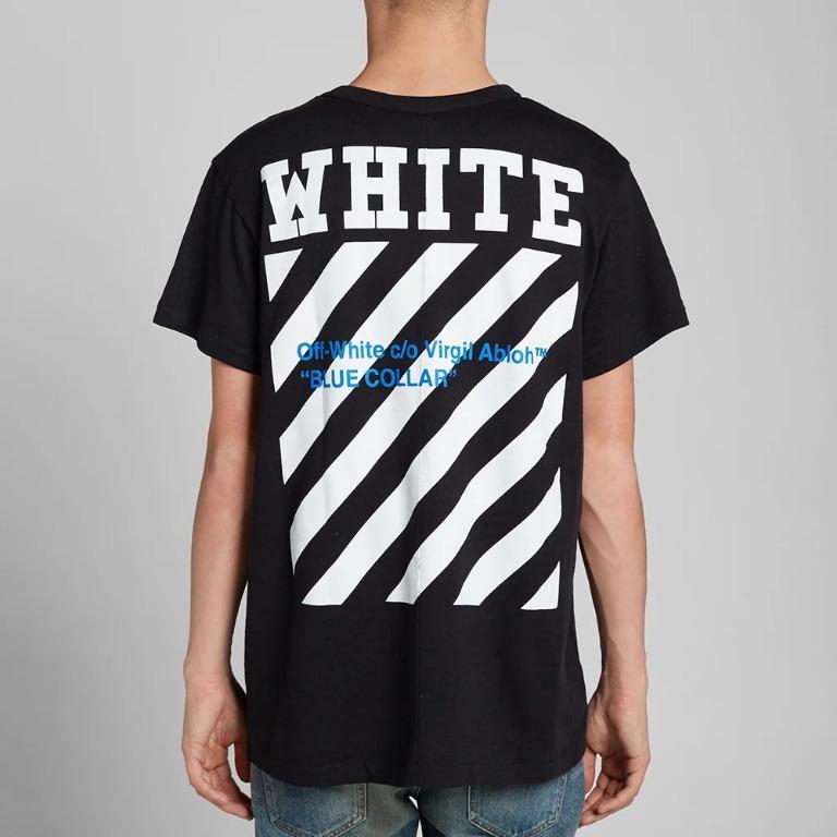Off white blue on sale collar t shirt