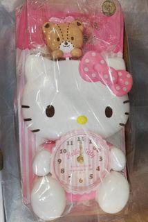 Original Sanrio 2016 Hello kitty character shaped pendulum Clock ( not Toy)