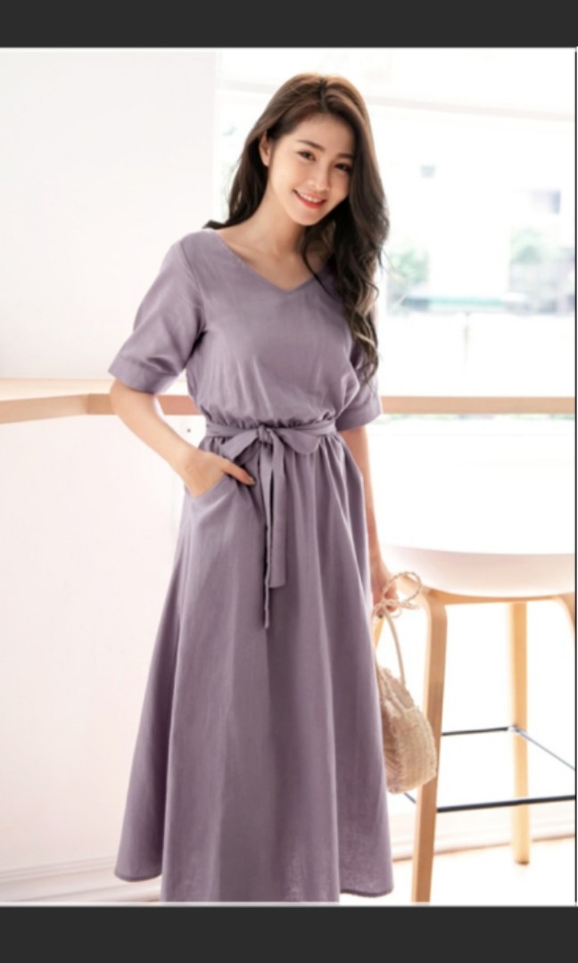 Purple summer outlet dress plus size