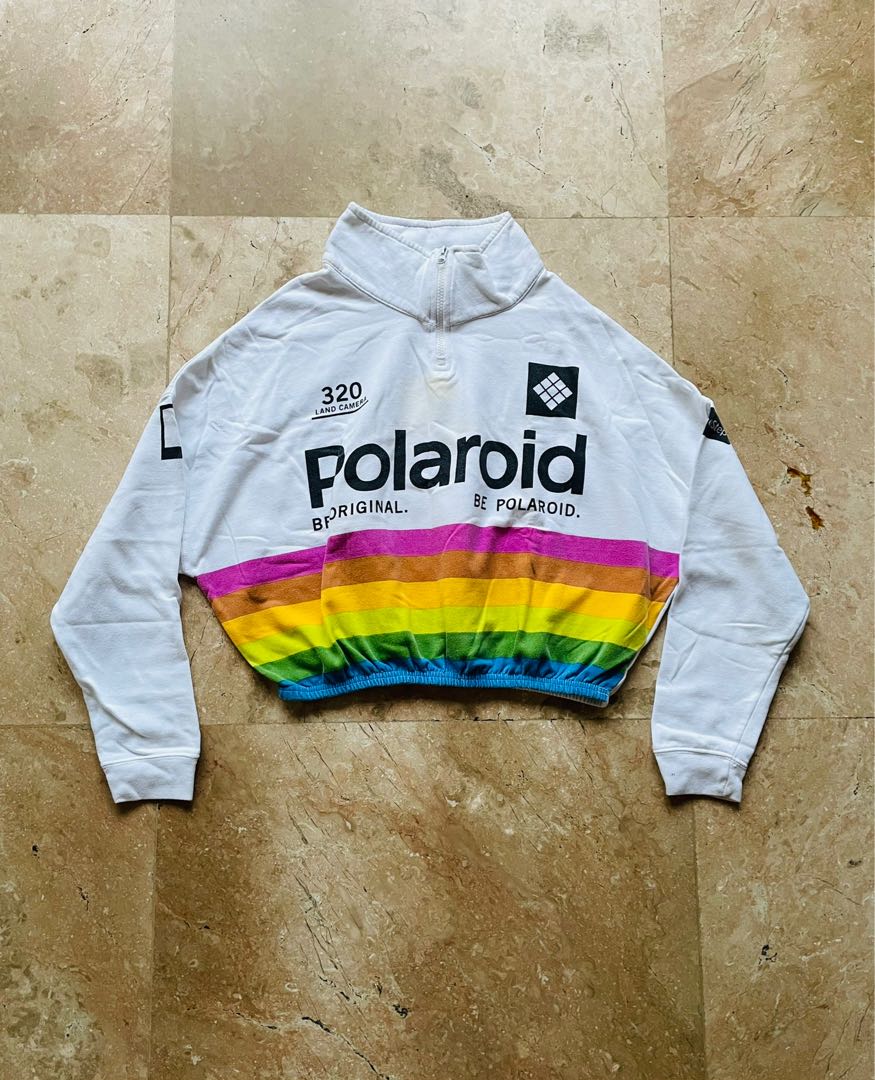 Polaroid Pullover White Women s Fashion Coats Jackets and