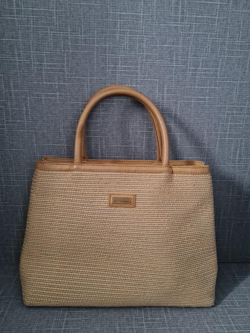 Pre ♥️ Jim Thompson Tote Bag (Category: Tote Bags) located in Singapore. Submitted by famxstuffs (Listing ID 1171926338, Image 1). Description: Pre ♥️ Jim Thompson Tote Bag.Rarely use. 2 compartments. Mint condition except slight stain on the handle, refer 4th photo. Dimension : 30cm(W) x 23cm (H) x 9cm(Base) Self collection at Potong Pasir MRT Station..