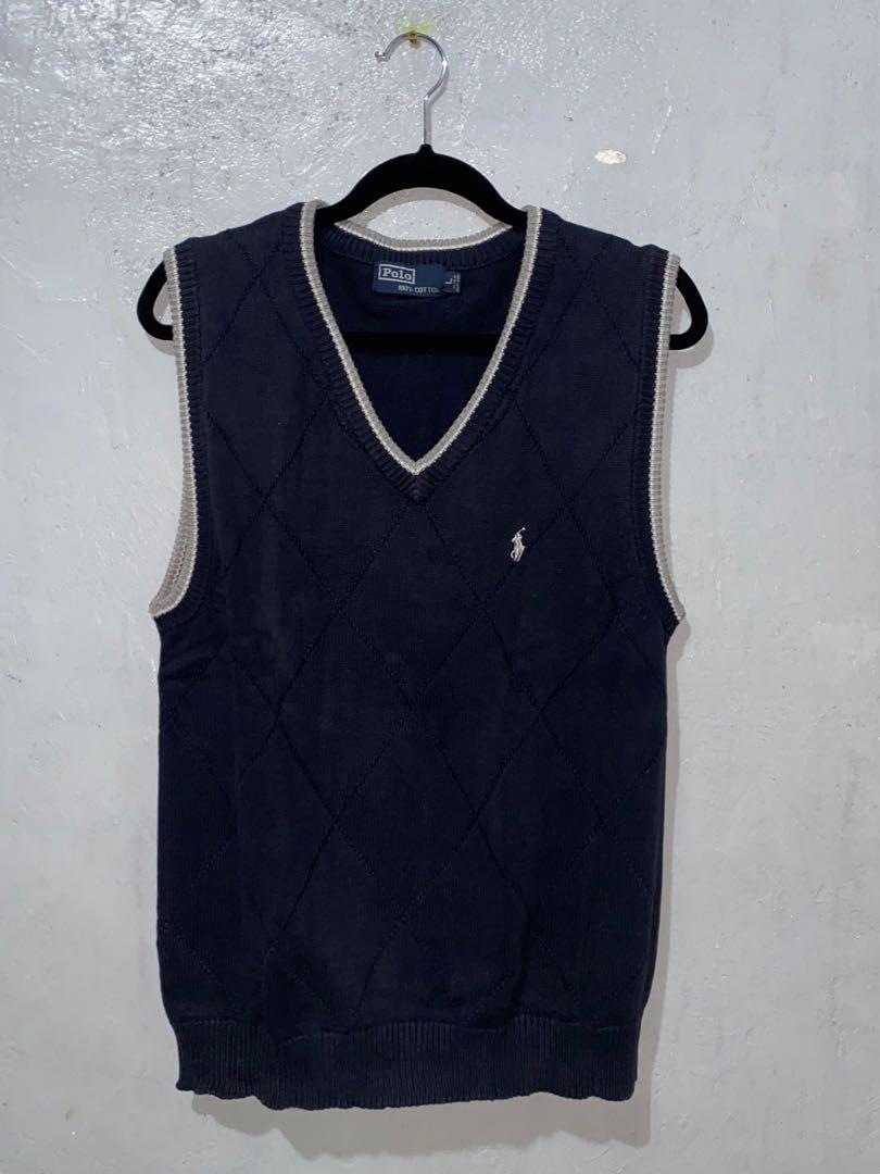 Ralph Lauren Knit Vest (Category: Vests) located in Marikina City. Submitted by felixthings (Listing ID 1172012232, Image 1). Description: Authentic RL/Ralph Lauren knit vest - L27" x W19" - No stains - No holes - Large on tag.