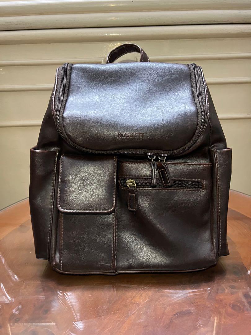 Rosetti Brown Leather Backpack Women s Fashion Bags Wallets Backpacks on Carousell
