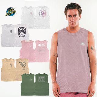 【美國RVCA-滑板衝浪品牌】貨不用等✿春夏日單新款新布料▶夏日風情圖騰圖案✦輕柔舒適清爽無袖背心☀日官網５折