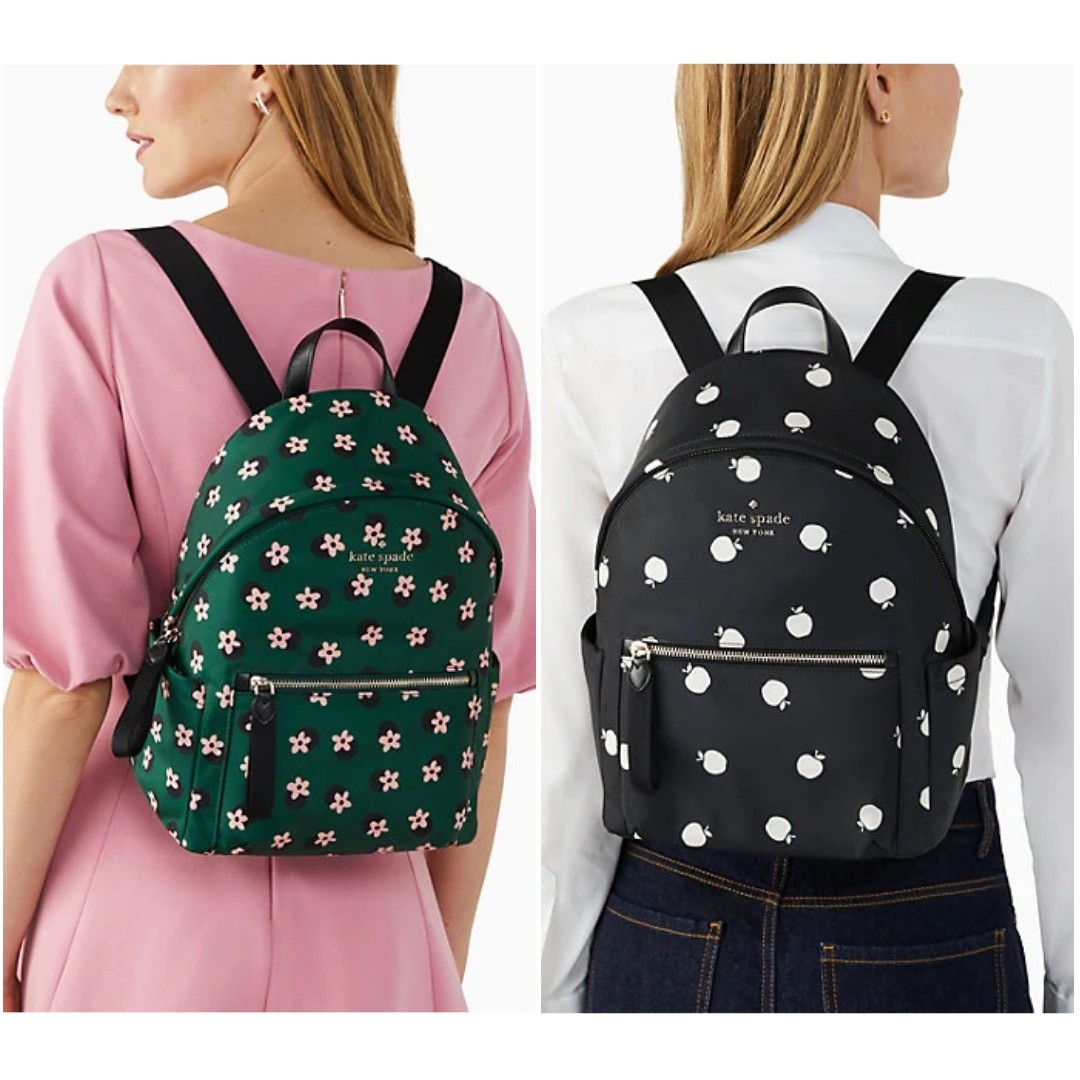 SALES Kate Spade Chelsea Apple / Floral Medium Backpack Green Multi/ Black  Multi, Women's Fashion, Bags & Wallets, Backpacks on Carousell