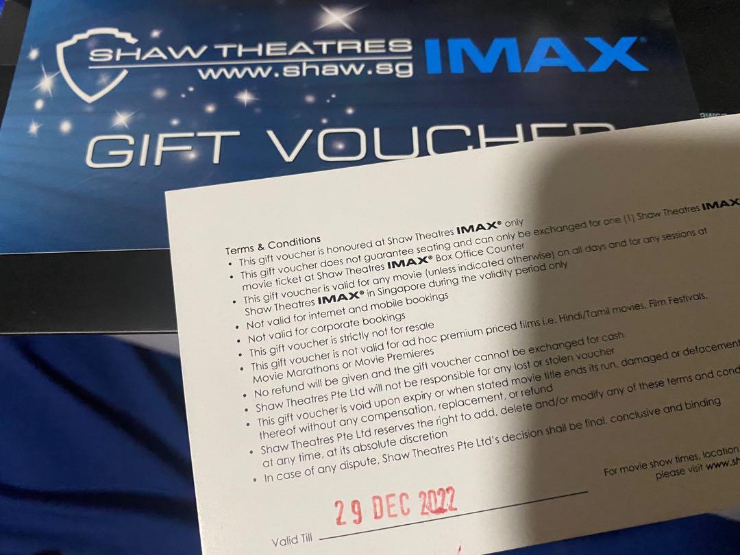 IMAX voucher x 1, Tickets & Vouchers, Vouchers on Carousell