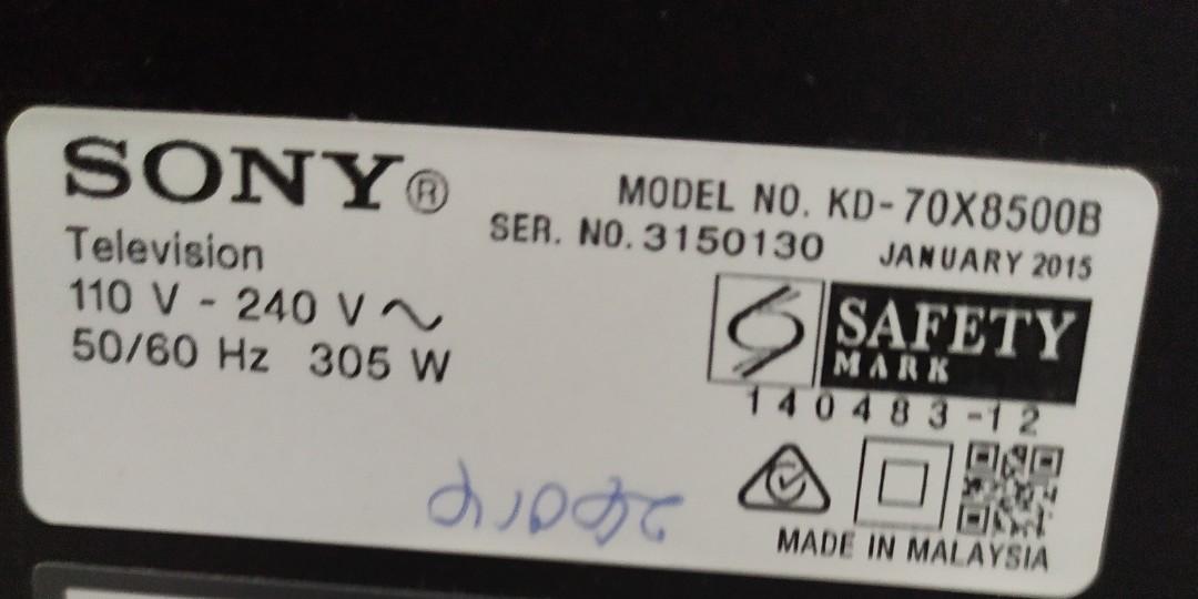 Sony 70 inch, TV & Home Appliances, TV & Entertainment, TV on Carousell