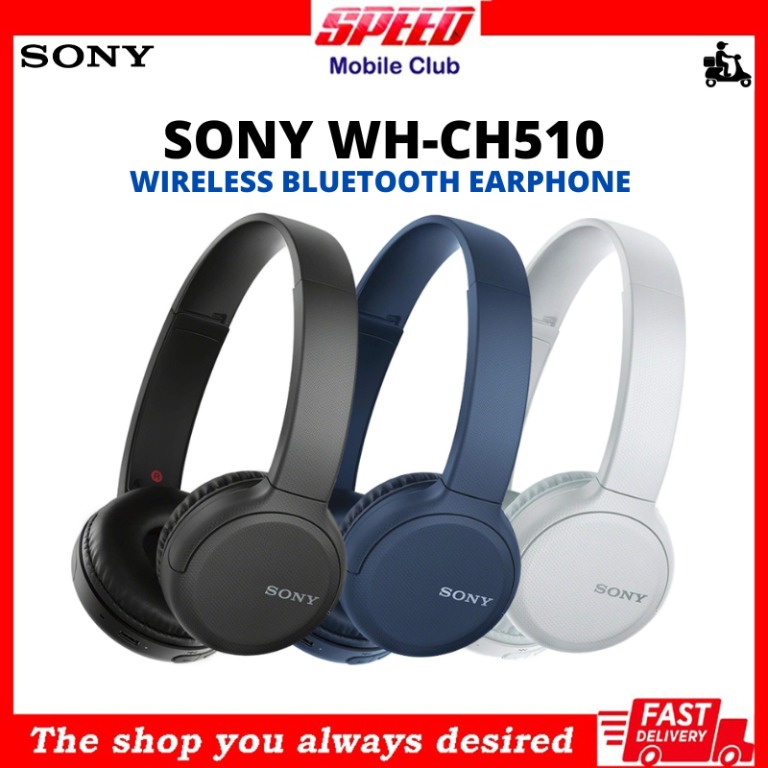 Sony WHCH510 Bluetooth Wireless On Ear Headphones with Mic Brand New