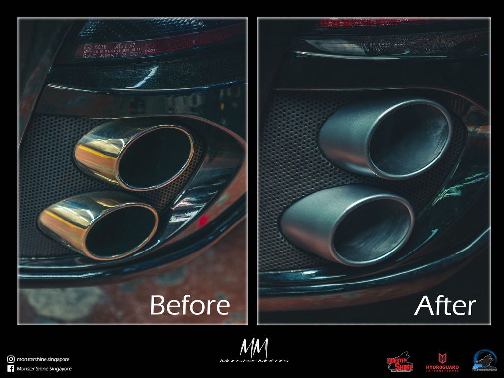 Spray paint exhaust tips with heat tempt paint, Car Accessories