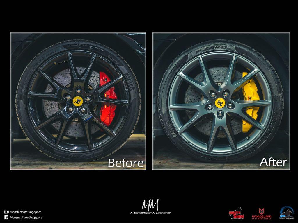 Spray Paint Rims & Brake Calipers, Car Accessories, Tyres & Rims on