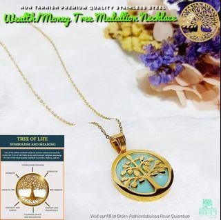 STAINLESS STEEL TREE OF LIFE MEDALLION NECKLACE