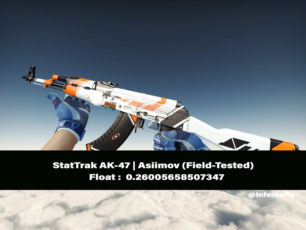 StatTrak AK-47 Asiimov FT CSGO SKINS KNIVES, Video Gaming, Gaming ...