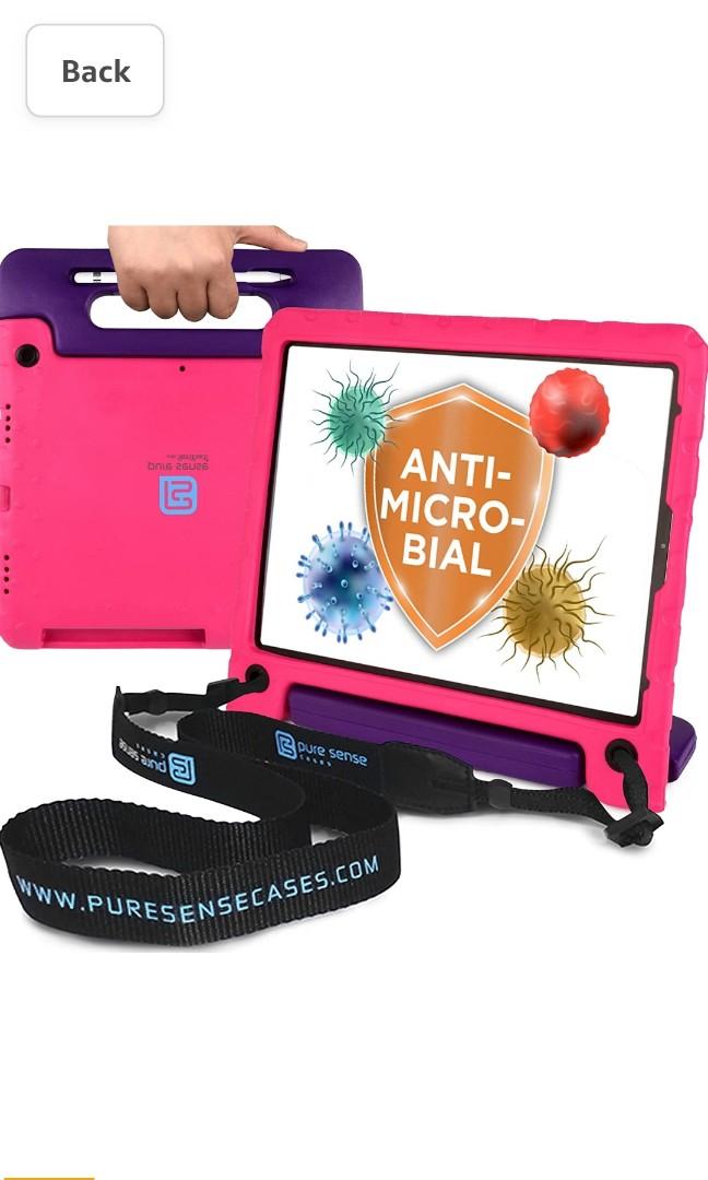 Tablet case (Category: Other Accessories) located in Singapore. Submitted by curlythunder (Listing ID 1171963364, Image 1). Description: Description ONLY FITS: Apple iPad Pro 12.9-inch (4th generation) 2020 kids case: A2069 A2229 A2232 A2233 Apple iPad Pro 12.9 (3rd generation) 2018 kids case: A2014 A1895 A1876 A1983 World's First Anti-Bacterial Kids 12.9 iPad Pro Case Antimicrobial case that controls smell, odors and staining. Tested for kids sa