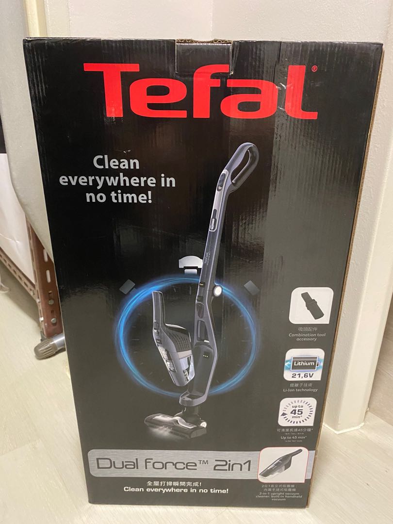 Tefal TY6756 Dual Force 2 In 1 Cordless Stick Cleaner, TV & Home ...