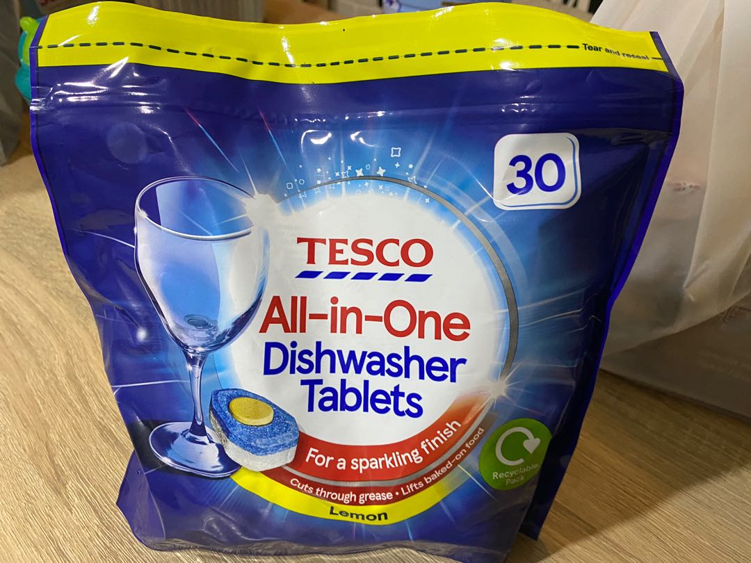 TESCO Allinone dishwasher tablets 30s (3 for 20), Furniture & Home Living, Cleaning