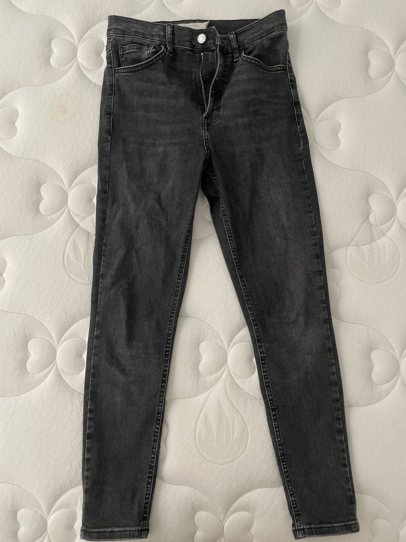 Topshop Jamie black jeans w28, Women's 