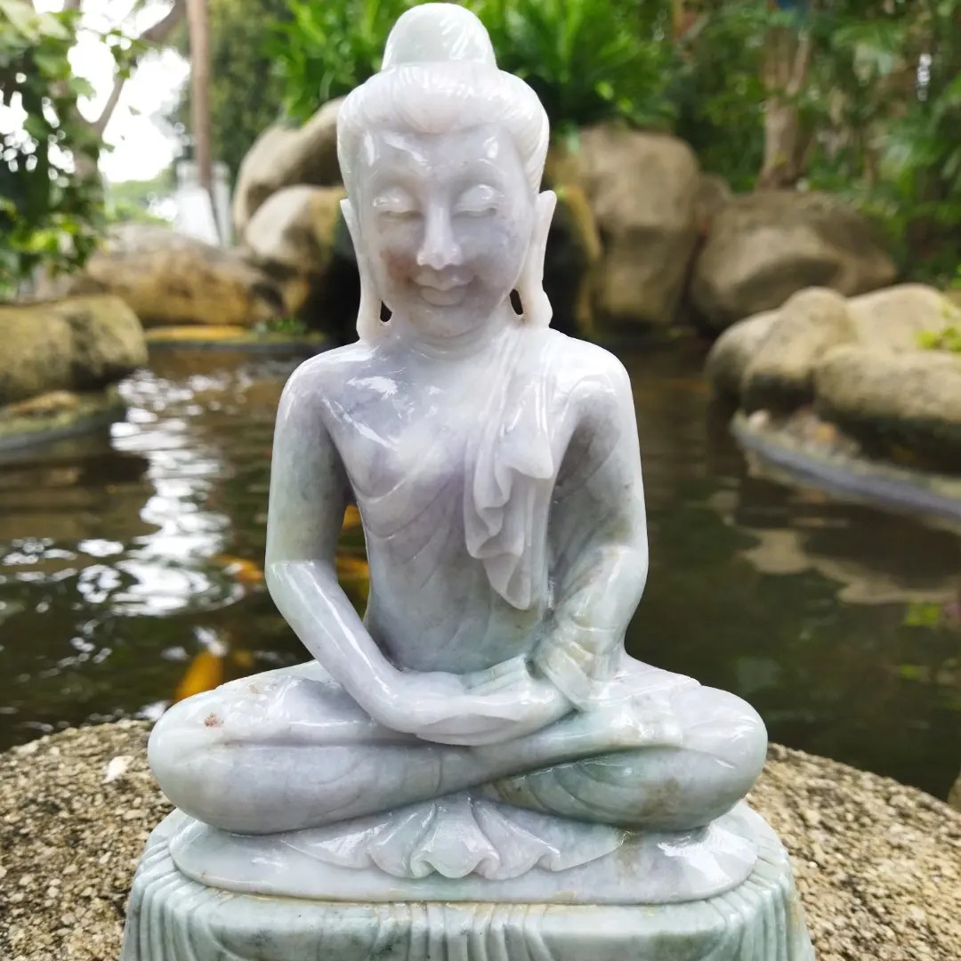 Lavender jade buddha on sale