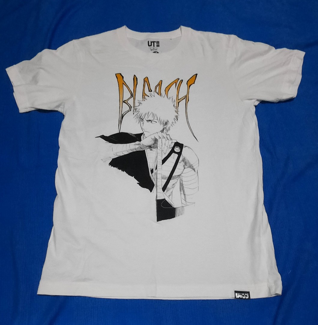 Uniqlo bleach anime, Fesyen Pria, Pakaian , Atasan di Carousell