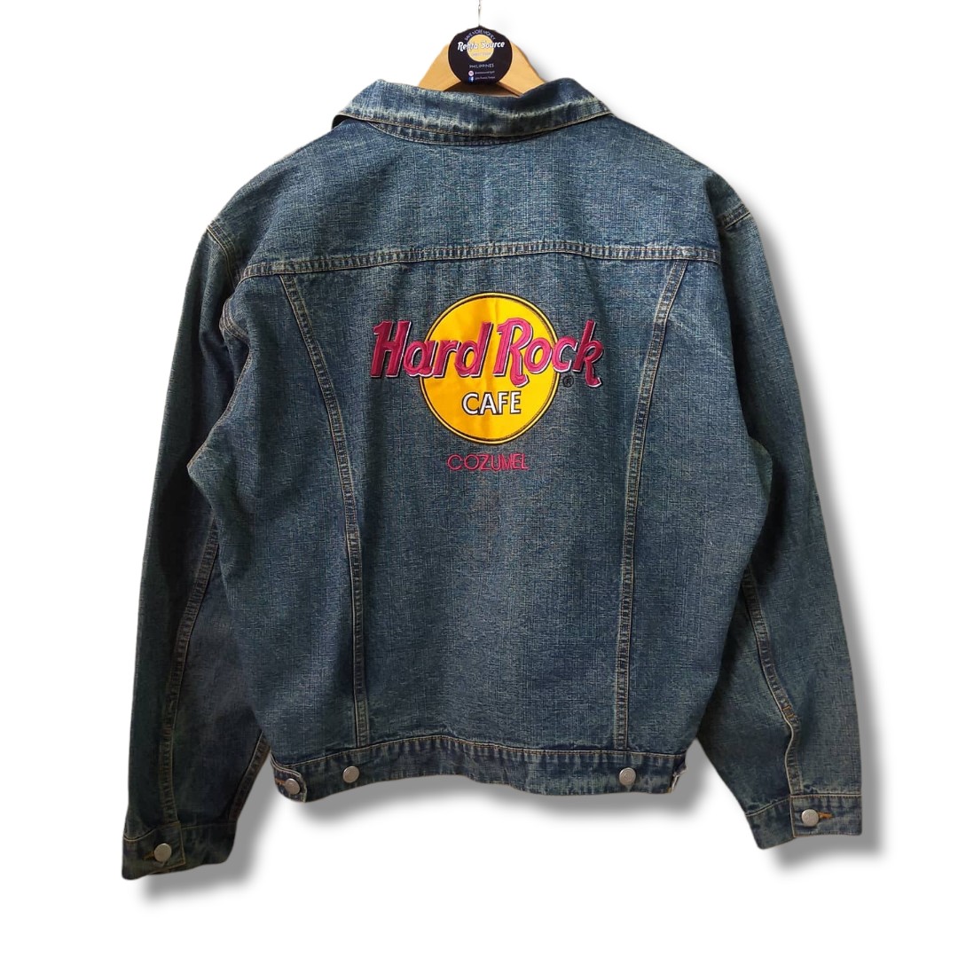 Vintage hard rock cafe on sale denim jacket