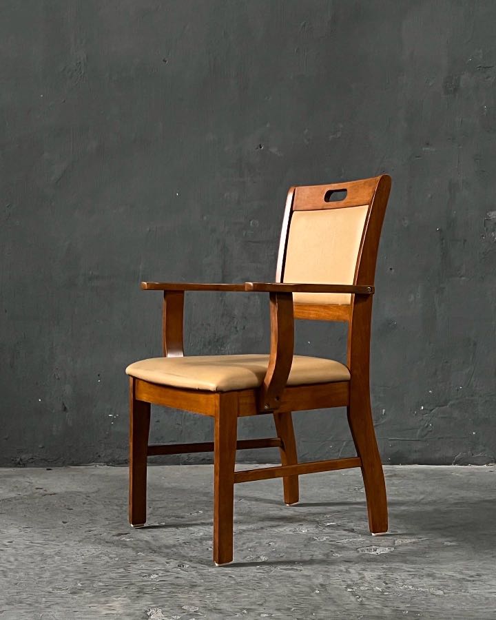 vintage wooden accent armchair, Furniture & Home Living, Furniture