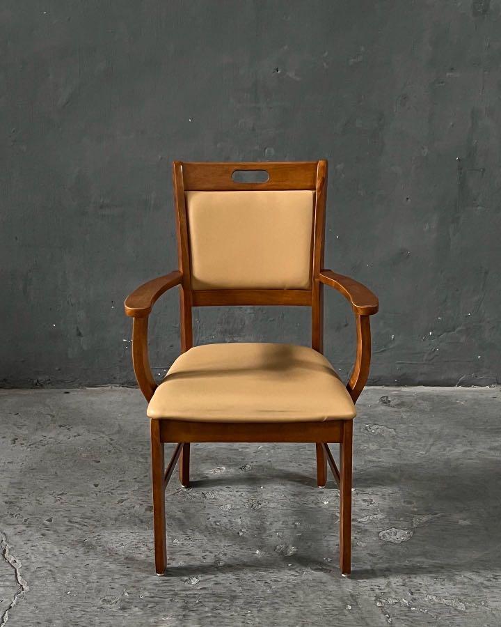 vintage wooden accent armchair, Furniture & Home Living, Furniture