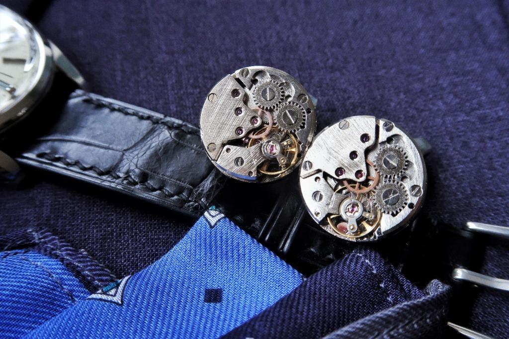 Watch Movement Cufflinks with storage box accessorize your wrist game