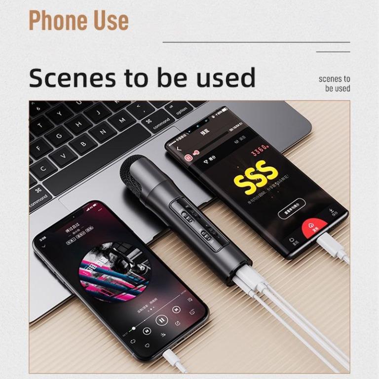 Wireless Karaoke Microphone (Category: Microphones) located in Quezon City. Submitted by crisocmpo (Listing ID 1171868440, Image 3). Description: Wireless Karaoke Microphone Packing List: microphone manual recording line charging cable audio cable sponge cover Colors Available: red, rose, gray, blue.